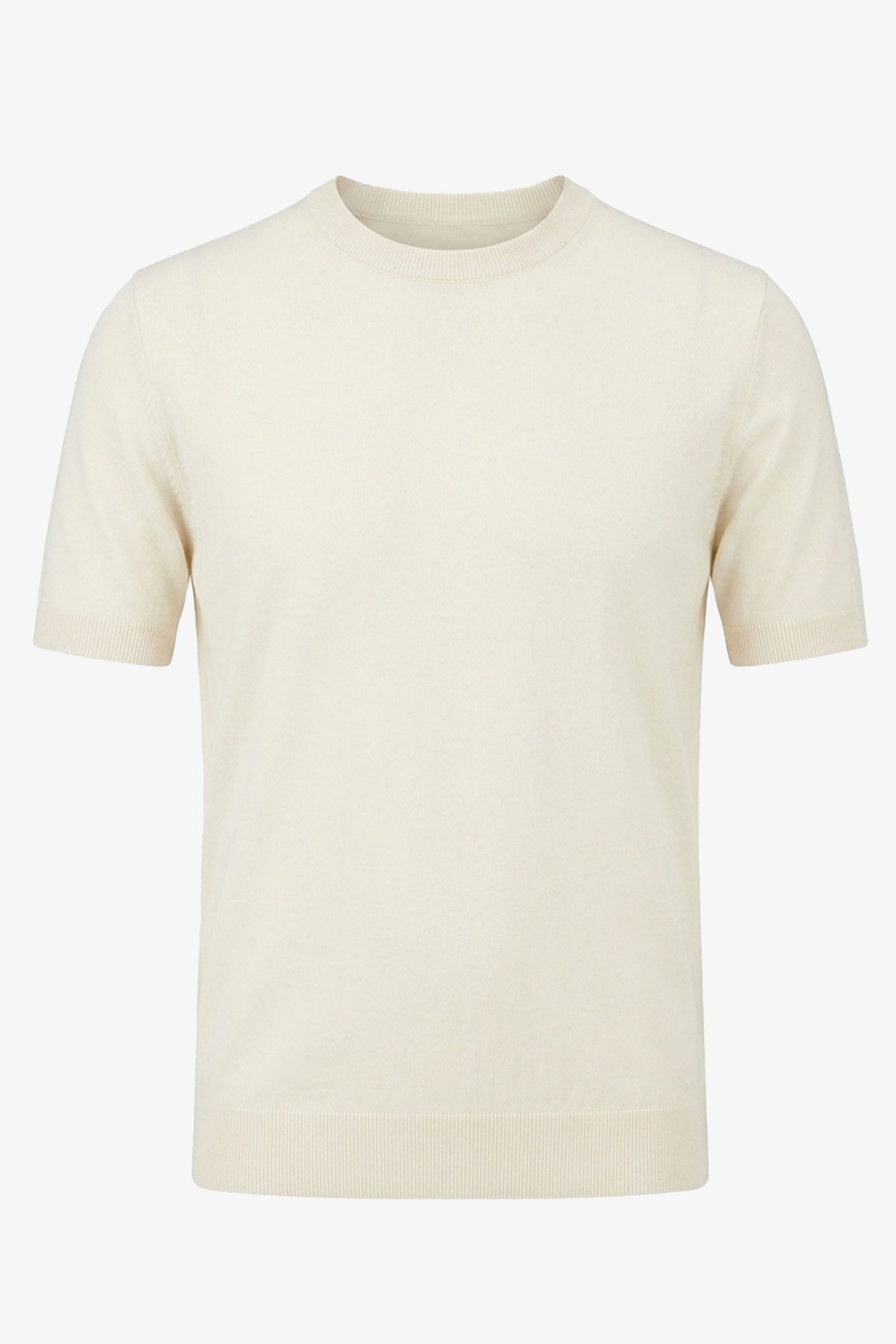 T-shirt da uomo Off White in maglia, vestibilità regolare, girocollo, maniche corte