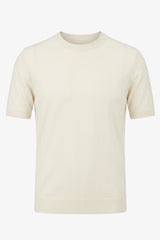 T-shirt da uomo Off White in maglia, vestibilità regolare, girocollo, maniche corte
