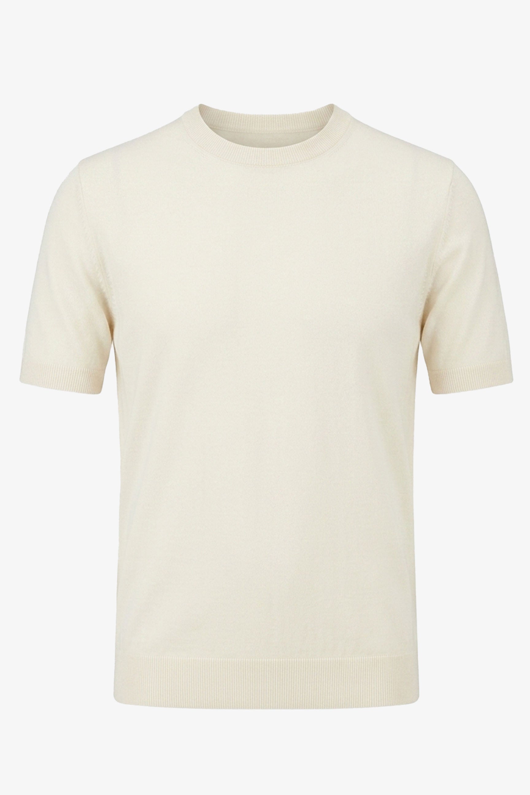 T-shirt da uomo Off White in maglia, vestibilità regolare, girocollo, maniche corte