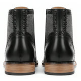 Stivaletti brogue con punta a coda di rondine da uomo