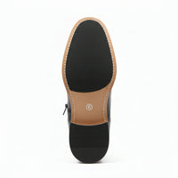 Stivaletti brogue con punta a coda di rondine da uomo