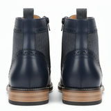 Stivaletti brogue con punta a coda di rondine da uomo