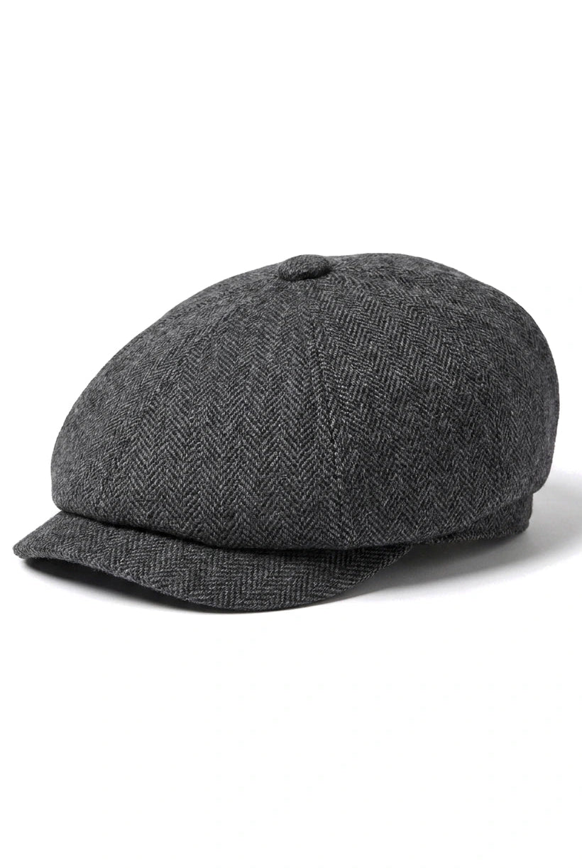 Cappellino newsboy da uomo a 8 pannelli - Cavani Martez - Grigio scuro