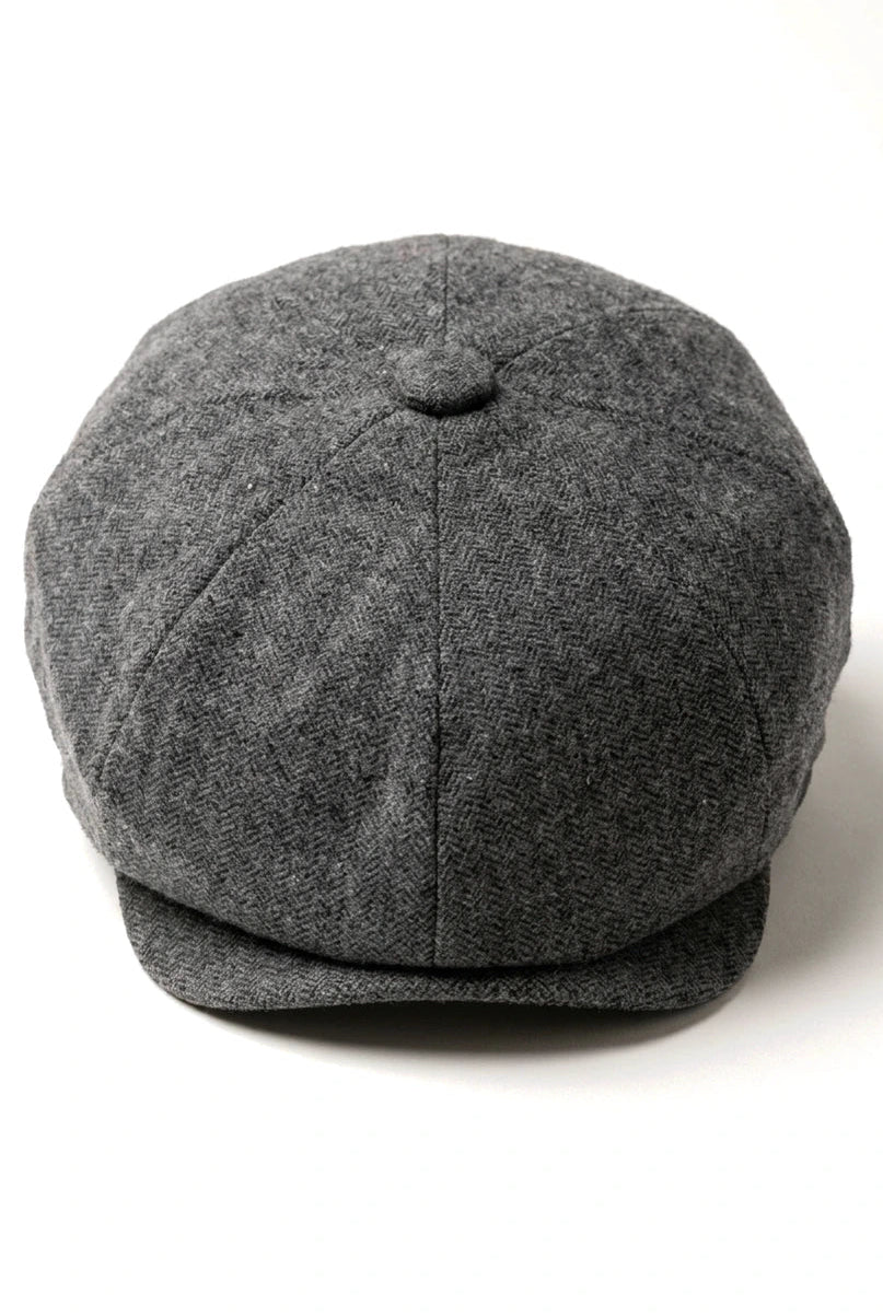 Cappellino newsboy da uomo a 8 pannelli - Cavani Martez - Grigio scuro
