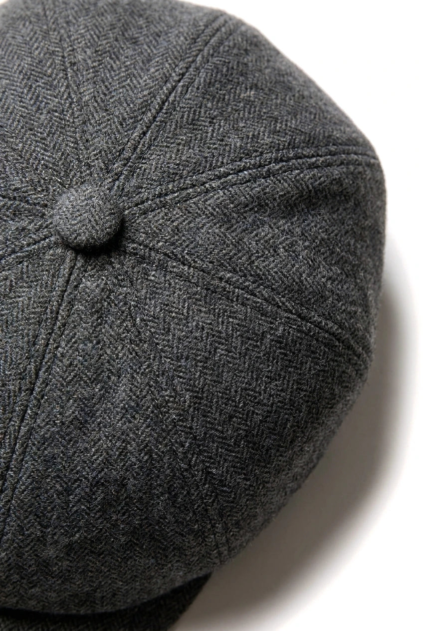 Cappellino newsboy da uomo a 8 pannelli - Cavani Martez - Grigio scuro