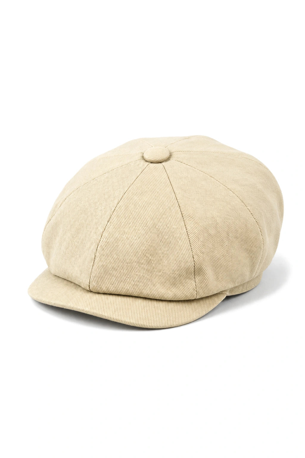 Berretto estivo da uomo a 8 pannelli, beige, stile Baker Boy, con paraocchi in cotone, berretto piatto Shelby Newsboy