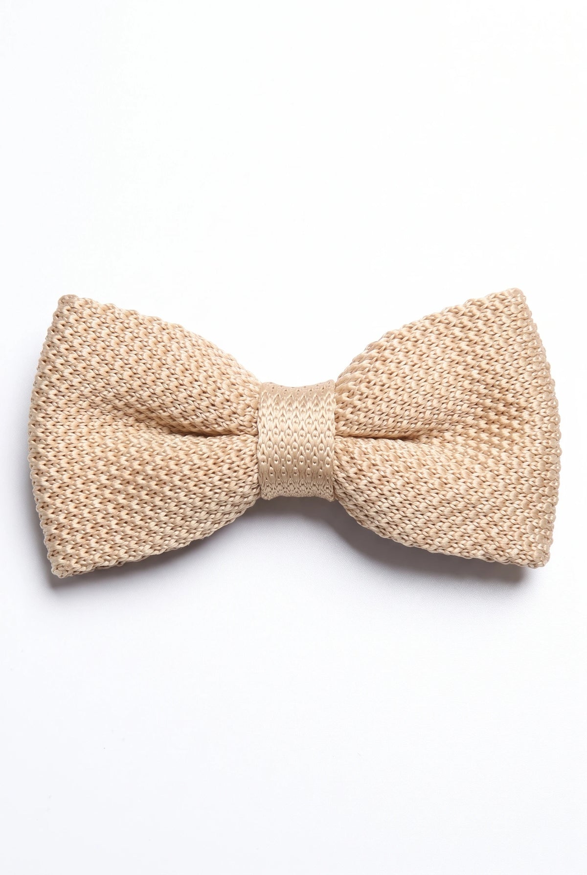 Papillon da uomo beige in maglia