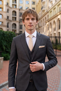 Cravatta da uomo beige fantasia