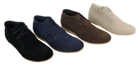 Mens Black Beige Brown Navy Desert Boots Shoes Suede High Top Ankle Chelsea