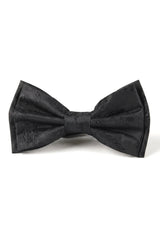 Set regalo con papillon nero e fazzoletto da taschino e gemelli da uomo