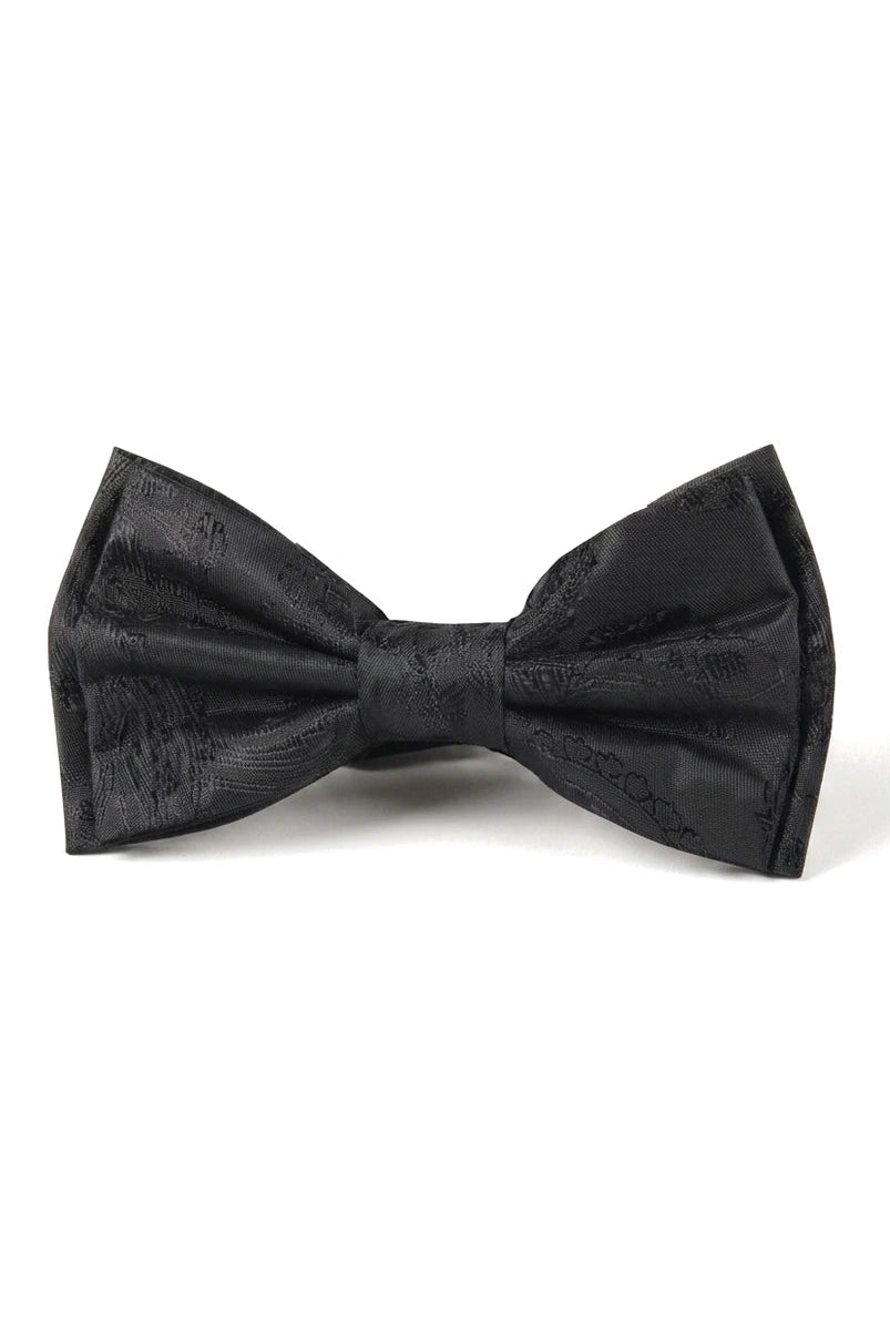 Set regalo con papillon nero e fazzoletto da taschino e gemelli da uomo
