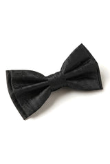Set regalo con papillon nero e fazzoletto da taschino e gemelli da uomo