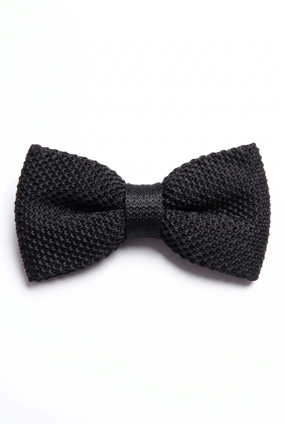 Papillon da uomo nero lavorato a maglia
