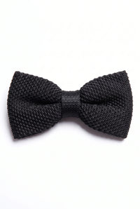 Papillon da uomo nero lavorato a maglia