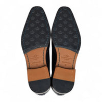 Scarpe stringate classiche brogue da uomo in pelle nera