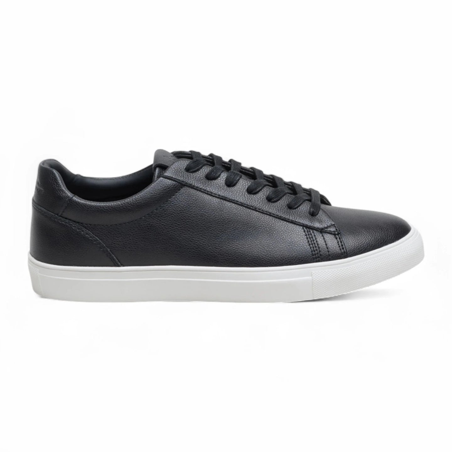 Sneakers casual da uomo in pelle nera con lacci