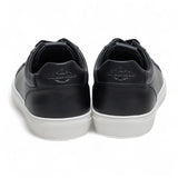 Sneakers casual da uomo in pelle nera con lacci