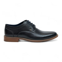 Scarpe Derby eleganti da uomo in pelle nera lucida.