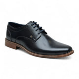 Scarpe Derby eleganti da uomo in pelle nera lucida.
