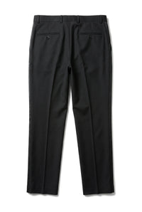 Pantaloni da smoking neri da uomo, a righe, in raso, per matrimonio e ballo di fine anno
