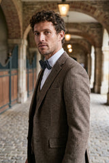 Papillon da uomo in tweed nero