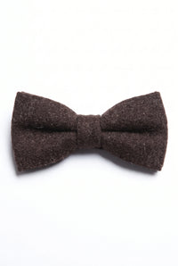 Papillon da uomo in misto lana tweed nera