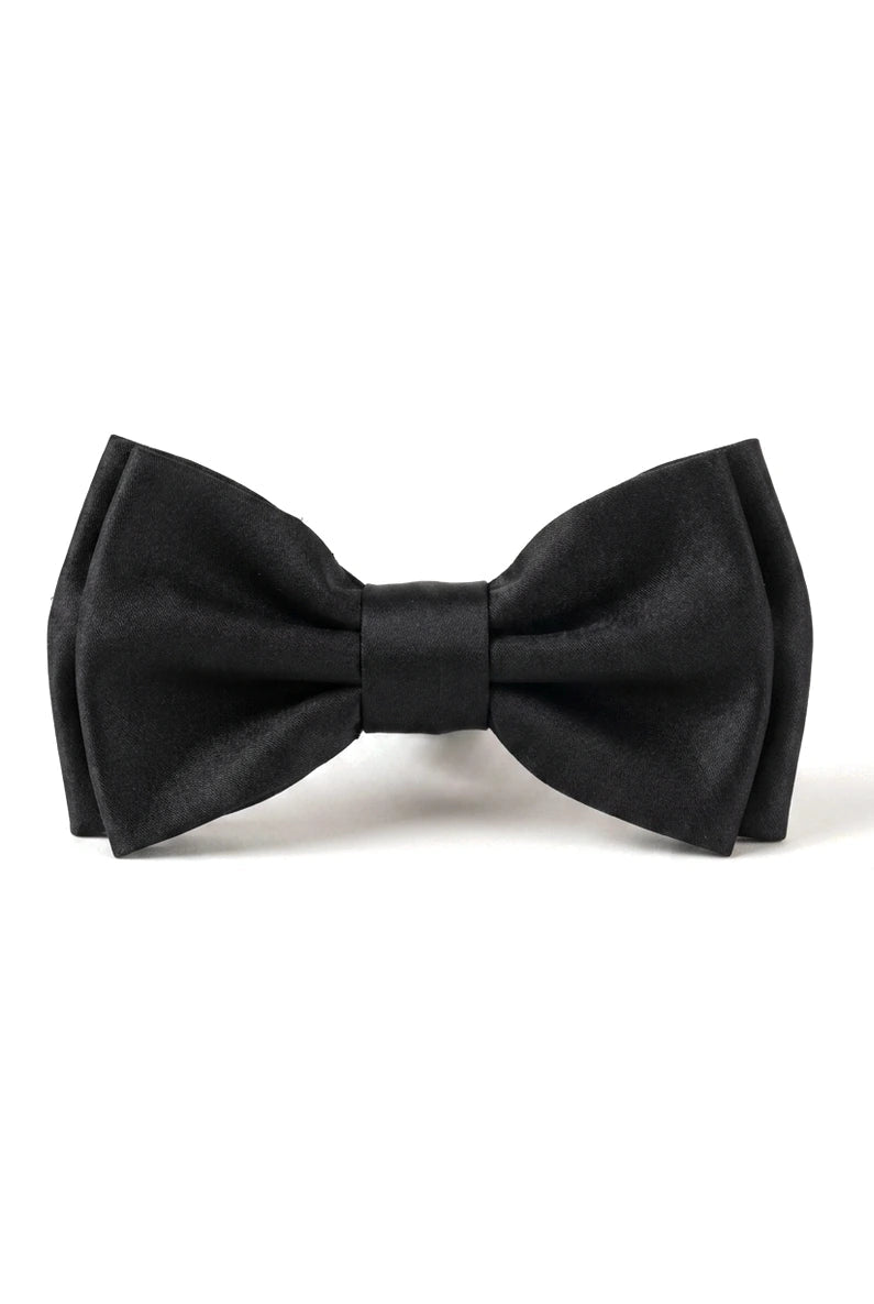 Set regalo con papillon, fazzoletto da taschino e gemelli da uomo, colore nero