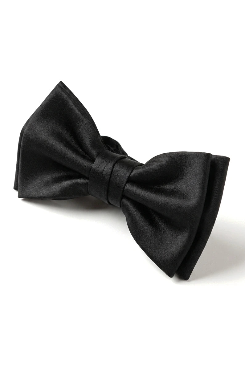 Set regalo con papillon, fazzoletto da taschino e gemelli da uomo, colore nero