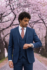 Cravatta da uomo color bronzo con motivo paisley