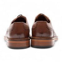 Scarpe eleganti brogue da uomo in pelle marrone