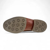 Scarpe eleganti brogue da uomo in pelle marrone
