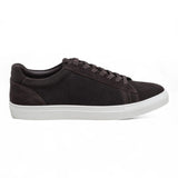 Sneakers casual da uomo in pelle scamosciata marrone con lacci