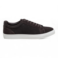Sneakers casual da uomo in pelle scamosciata marrone con lacci
