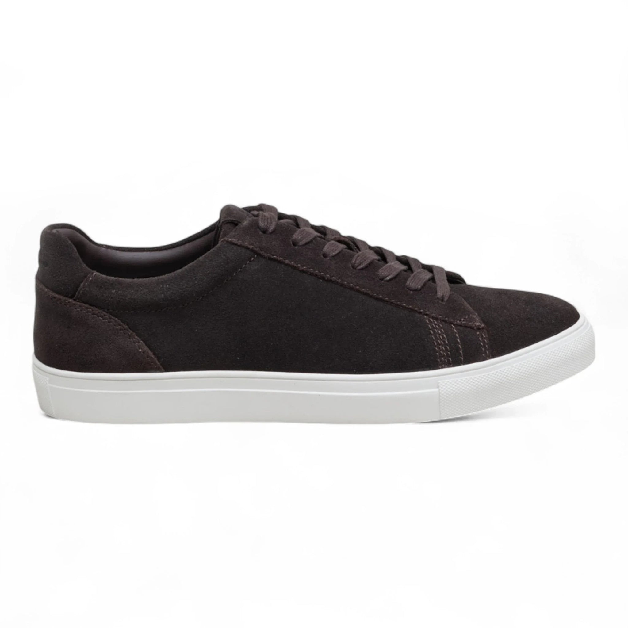 Sneakers casual da uomo in pelle scamosciata marrone con lacci