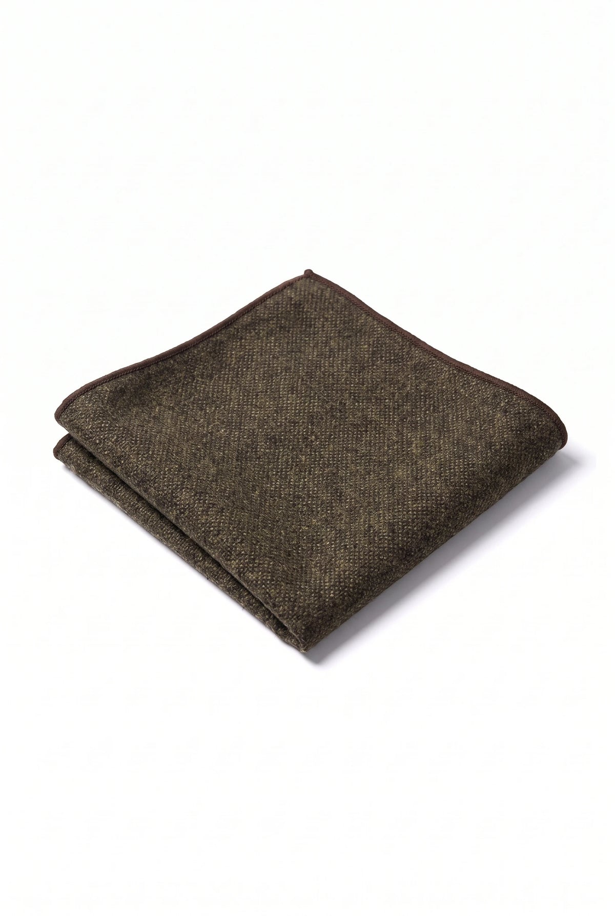 Fazzoletto da taschino da uomo in tweed marrone
