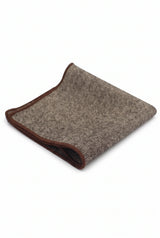 Fazzoletto da taschino da uomo in misto lana tweed marrone