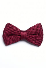 Papillon da uomo in maglia color bordeaux