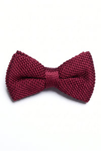 Papillon da uomo in maglia color bordeaux