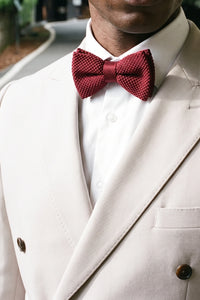 Papillon da uomo in maglia color bordeaux