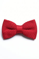 Papillon da uomo in maglia color bordeaux