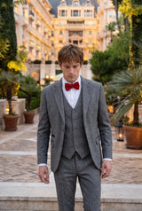 Papillon da uomo in maglia color bordeaux