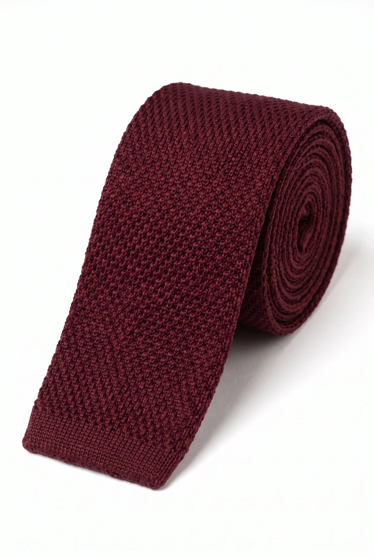 Cravatta da uomo in maglia bordeaux