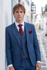 Set regalo con cravatta da uomo bordeaux con motivo paisley