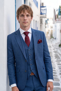 Set regalo con cravatta da uomo bordeaux con motivo paisley