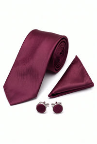 Set di cravatte bordeaux da uomo