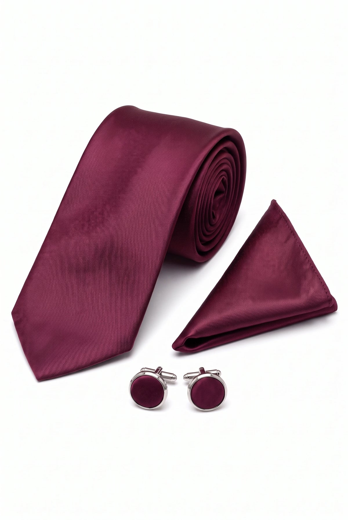 Set di cravatte bordeaux da uomo