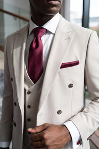 Set di cravatte bordeaux da uomo