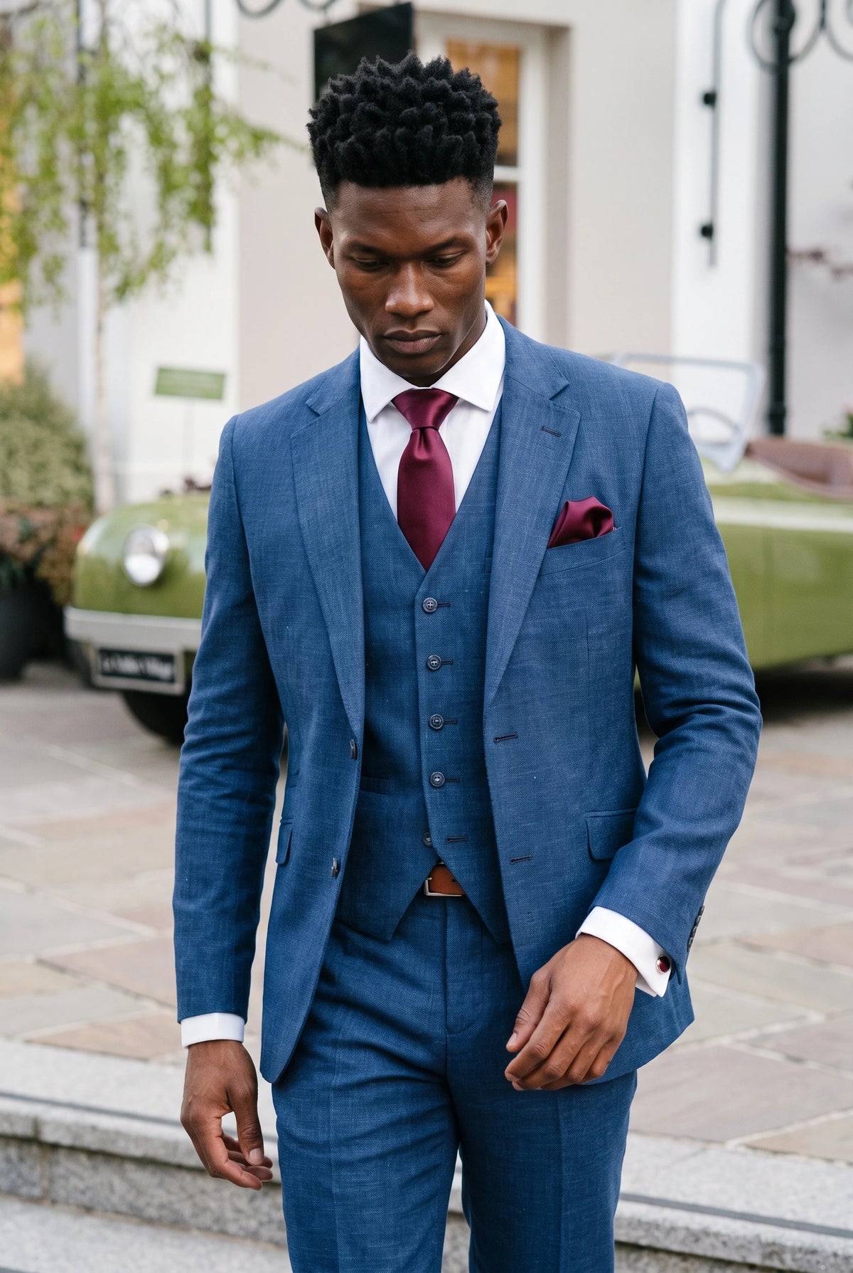 Set di cravatte bordeaux da uomo