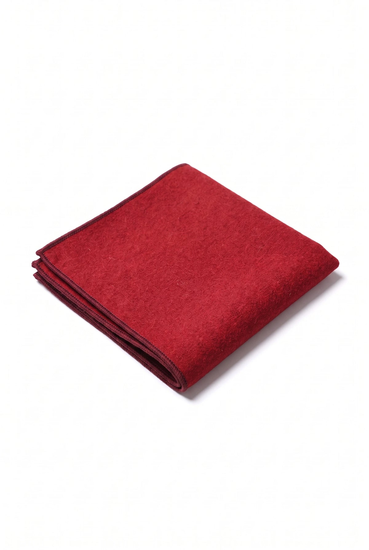 Fazzoletto da taschino da uomo in misto lana tweed bordeaux