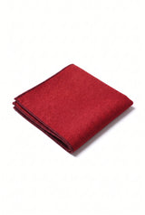 Fazzoletto da taschino da uomo in misto lana tweed bordeaux